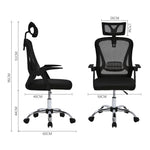 Swivel Office Chair With Headrest | Black