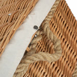 Wicker 72cm Rope Handled Trunk Picnic Basket | White