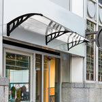 Outdoor Curved Window Canopy, 0.8x2m | White