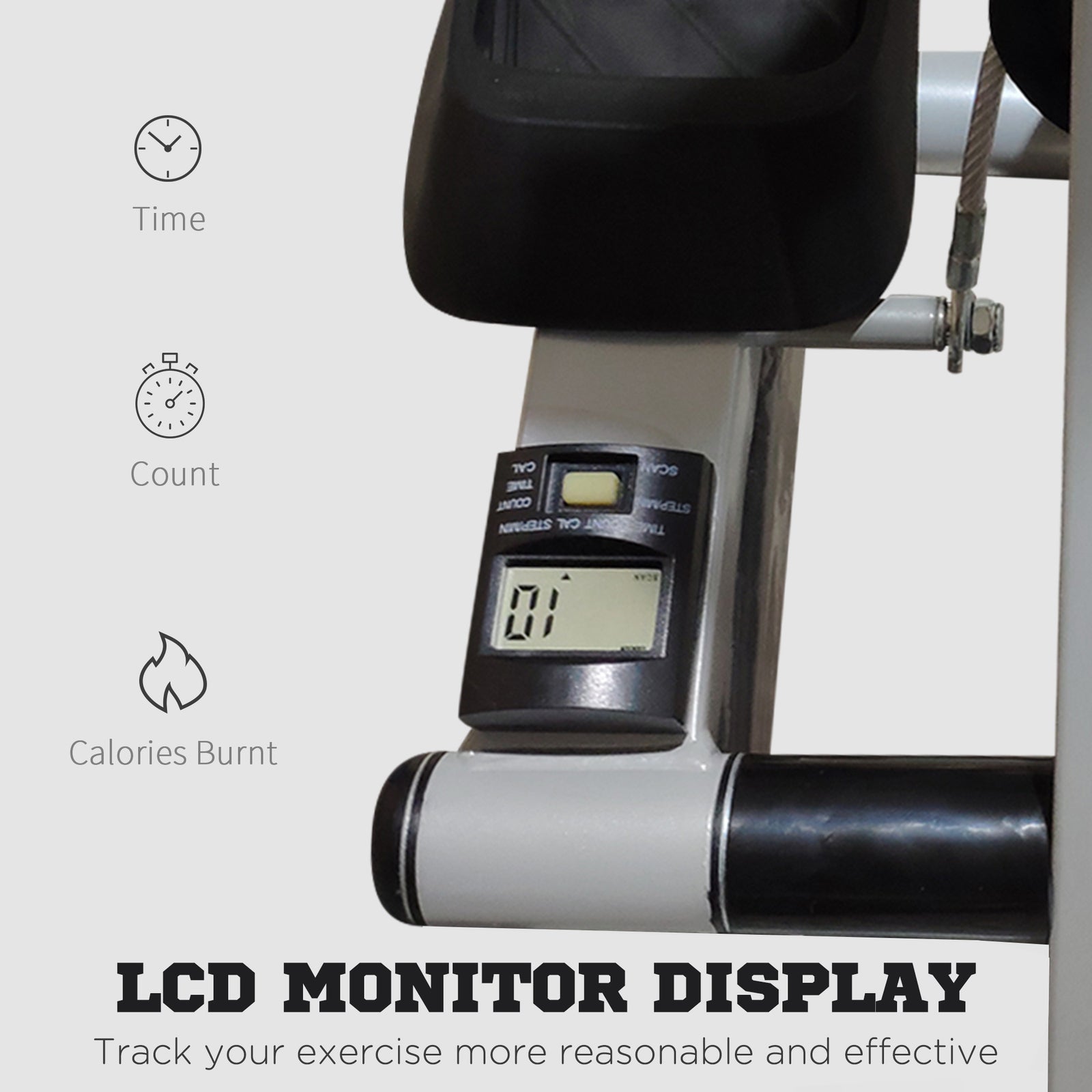 Foldable Step Machine Height Adjustable Stepper