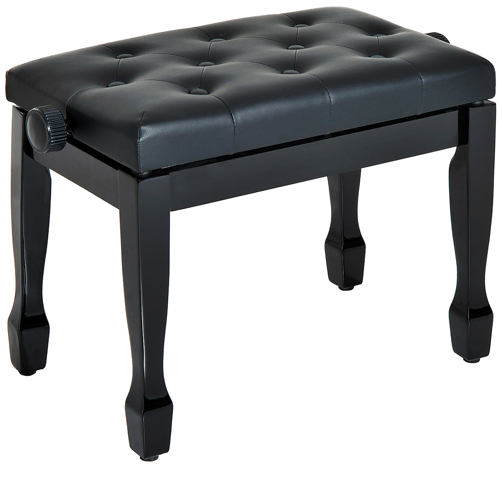 Faux Leather Piano Stool Height Adjustable Seat Keyboard