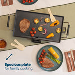 Livivo Teppanyaki Tabletop Electric Grill 2000w With Non Stick Plate And Tray