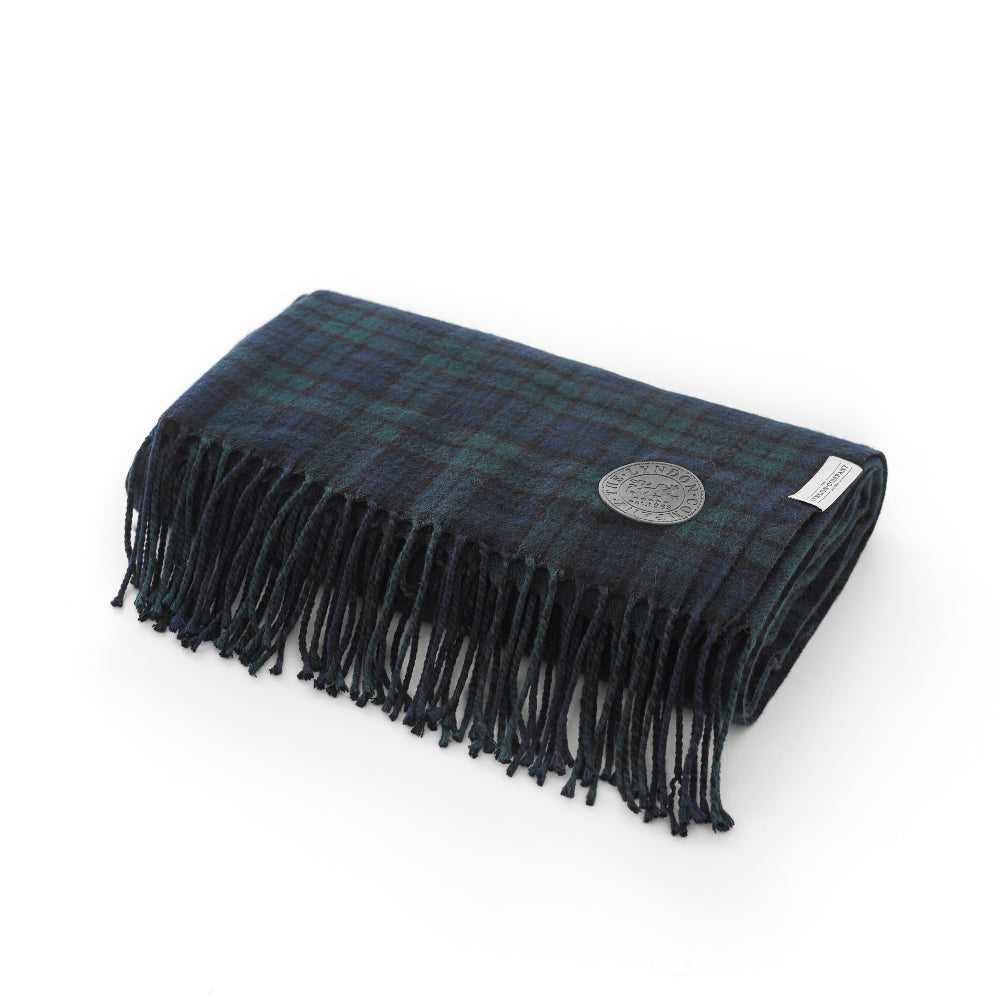 Blackwatch Tartan Faux Cashmere Large Throw | Green