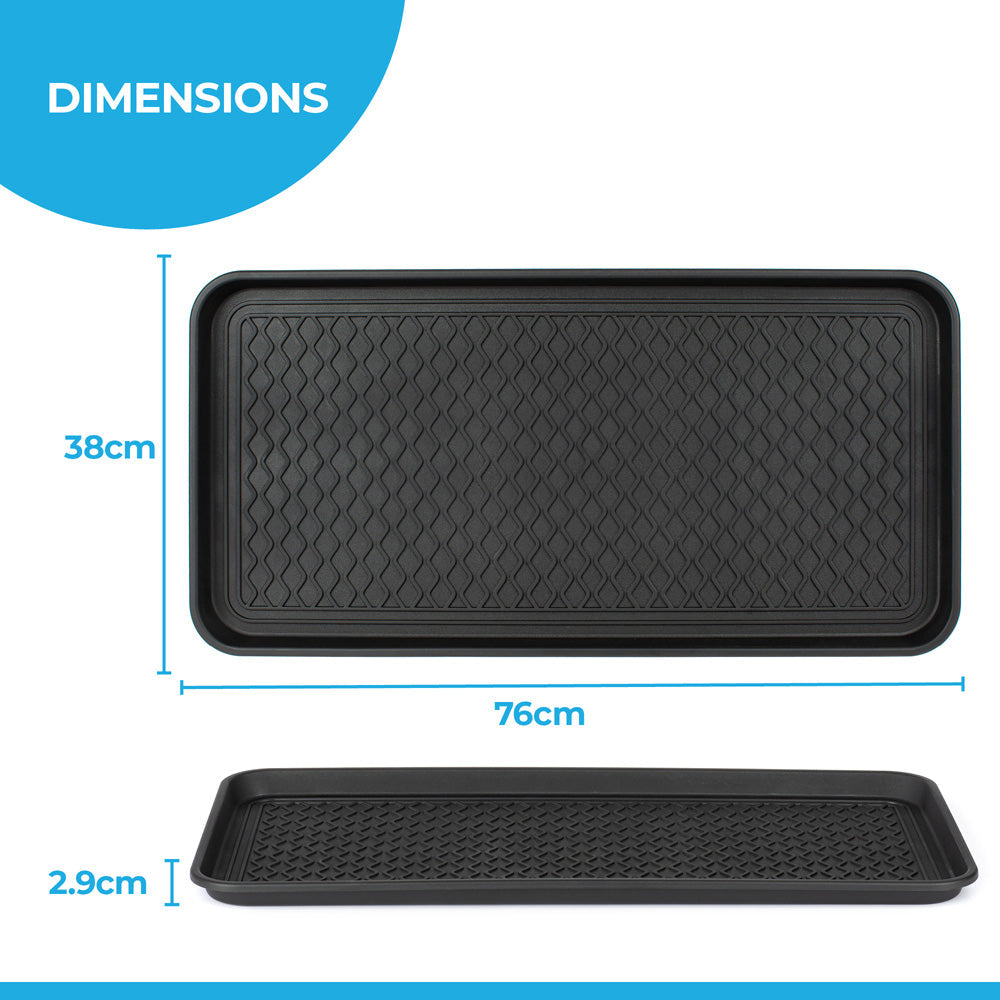Set Of 2 Boot Tray - Black