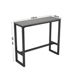 Modern Garden Bistro High Bar Table Grey - 120w X 40d X 105h Cm