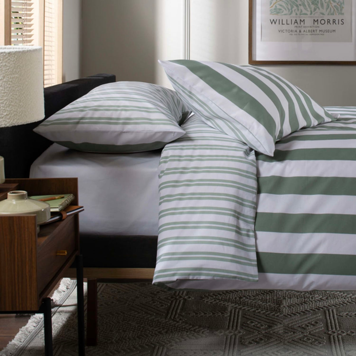 High Point Cotton Printed Duvet Cover Set | Double | Green