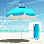Beach Umbrella, Portable With Sand Anchor | Blue