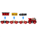 Wooden Pirate Train Engine & Carriages
