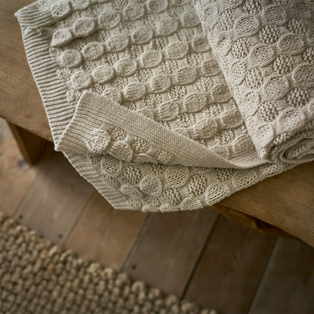 Supersoft Wetherby Patterned Warm Throw | 130cm x 160cm | Beige