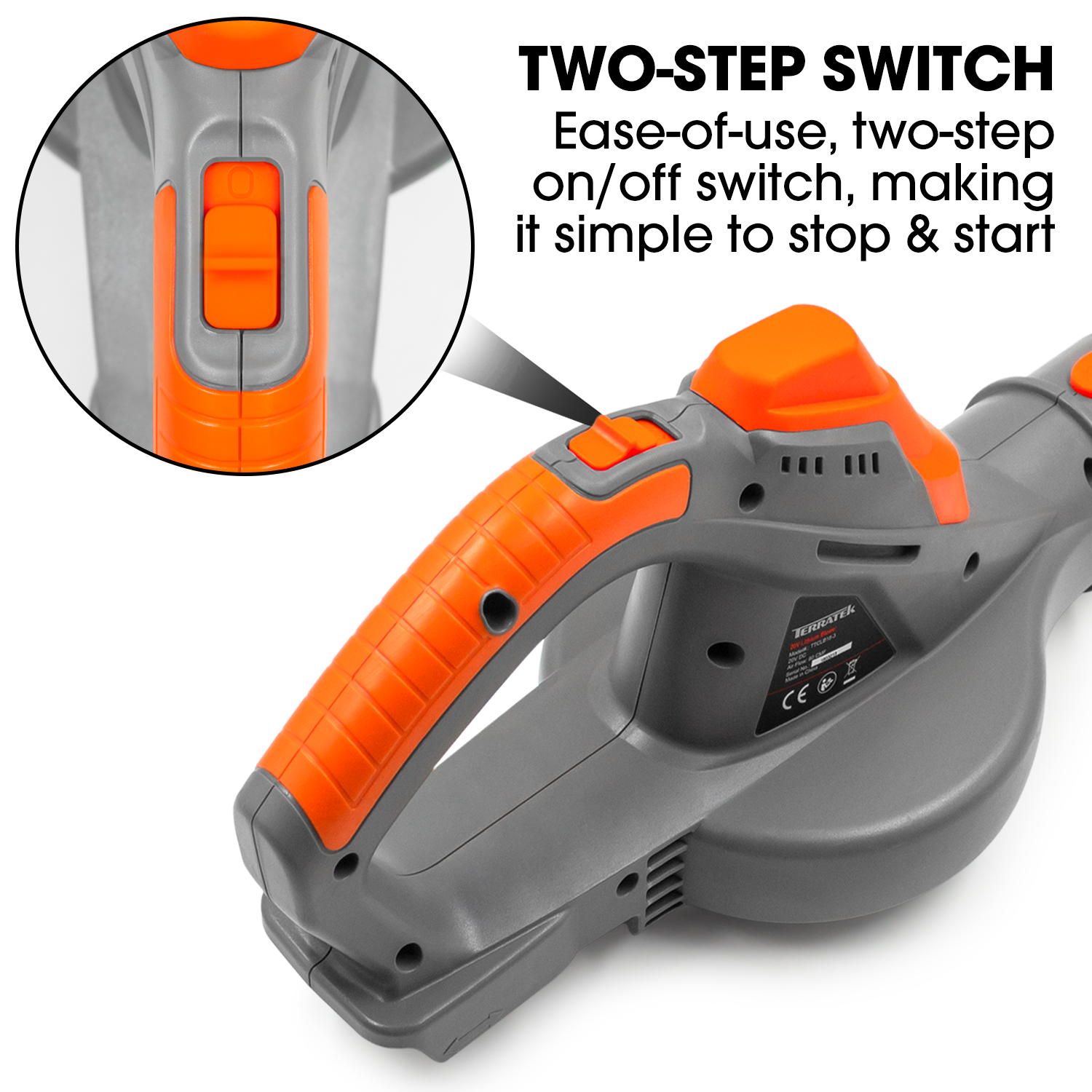 Cordless Leaf Blower Lightweight Electric Garden Blower Rechargeable 20v Battery And Charger