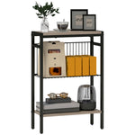 Side Table W/ Storage, Small Table For Living Room, Bedroom | Gray