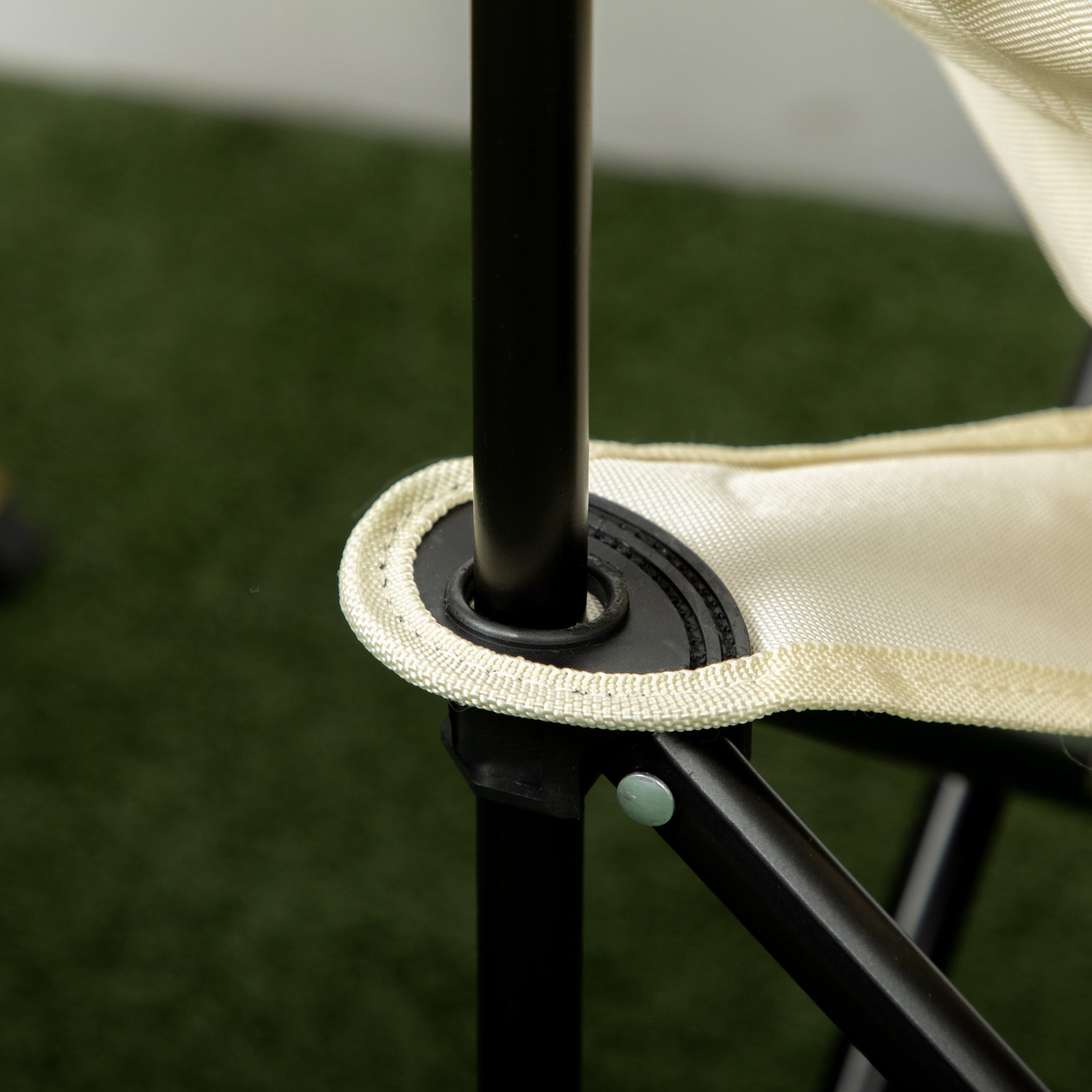 Folding Camping Chair W/ Carrying Bag And Storage Pocket | White