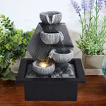 Garden Resin Fountain Water Feature Led Light