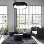 Ohio Stunning Led Pendant Lamp 24w(122w)  45cm Diameter Height Adjustable | Black