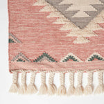 Pali Pink Kilim Wool Rug | 150cm x 220cm | Pink