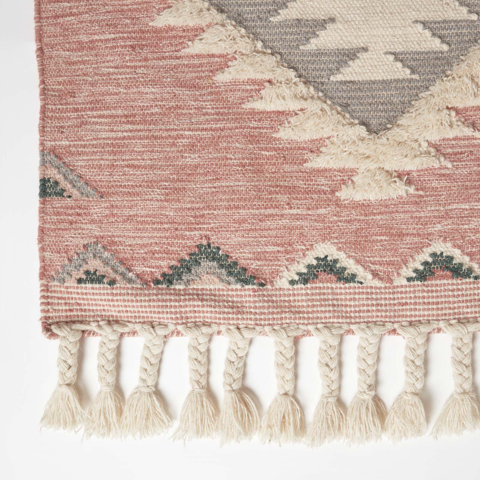 Pali Pink Kilim Wool Rug | 150cm x 95cm | Pink