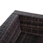 6 Pcs Garden Rattan Sofa Set Sectional Wicker Coffee Table | Brown