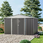 10x8ft Metal Storage Shed Storage Shed With Lockable Door