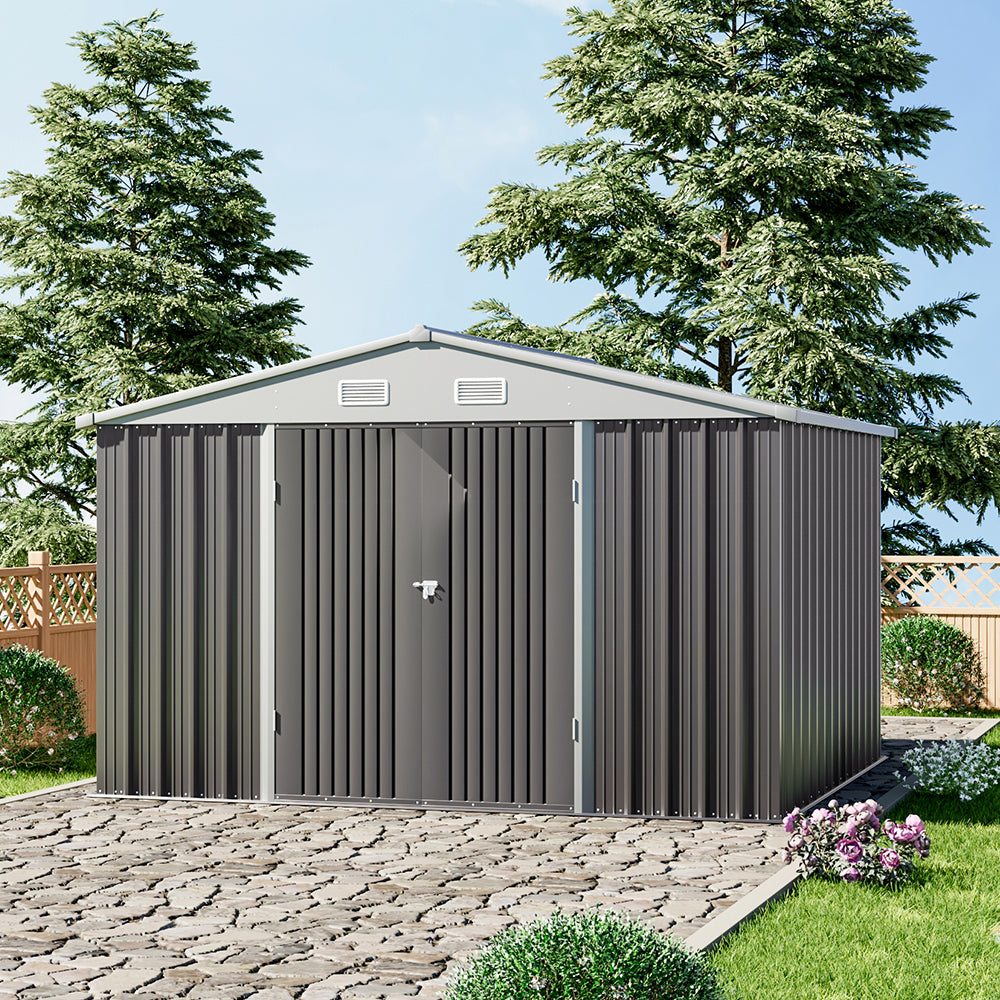 10x8ft Metal Storage Shed Storage Shed With Lockable Door