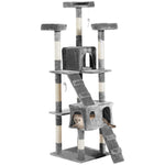 Cat Tree Scratcher Activity Centre, Condo Scratching Post Toy Bed | Gray