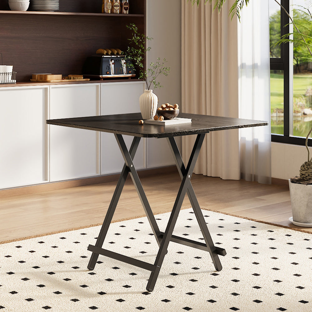 Folding Wooden Dining Table | 80cm x 80cm | Black