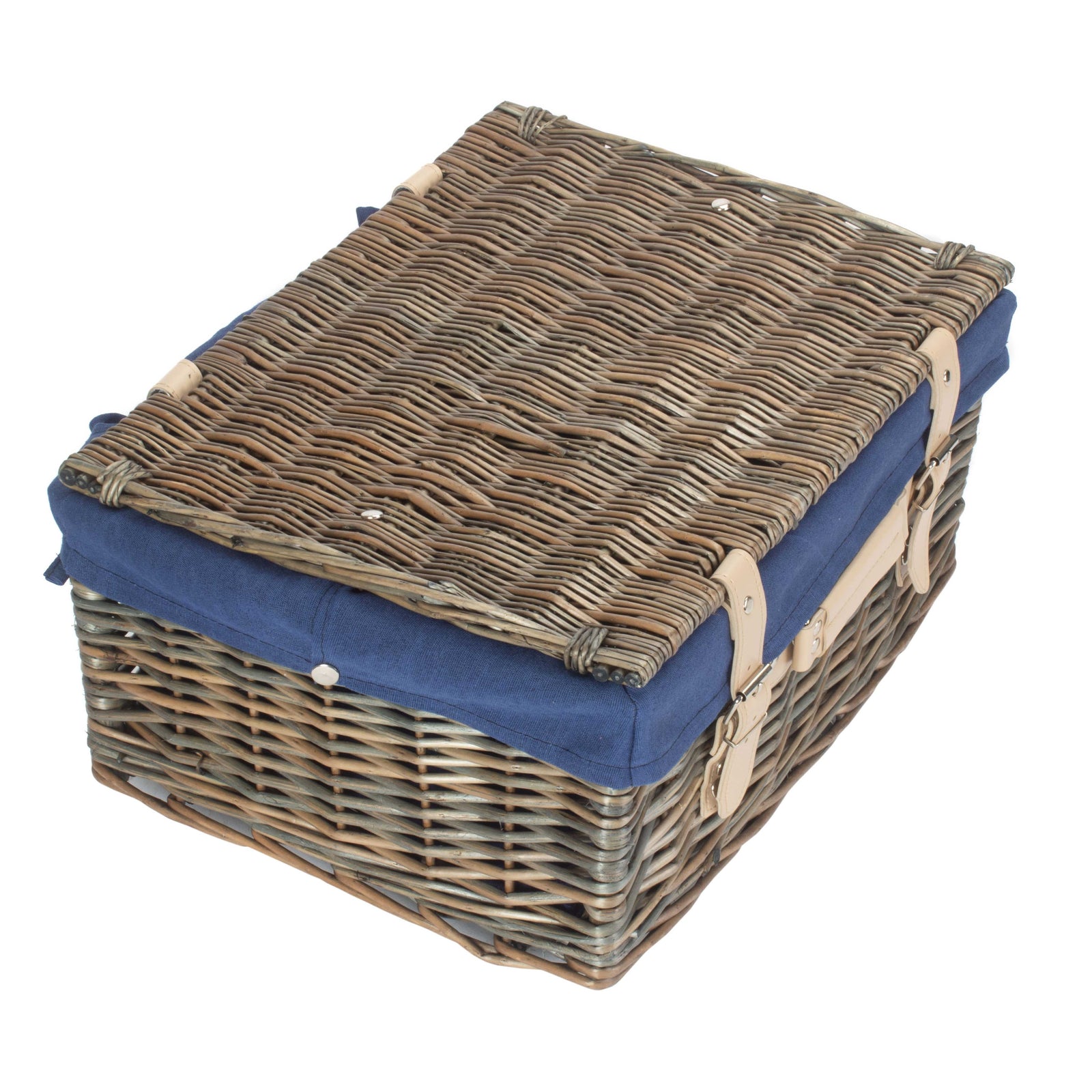 Wicker 40cm Antique Wash Picnic Basket | Blue