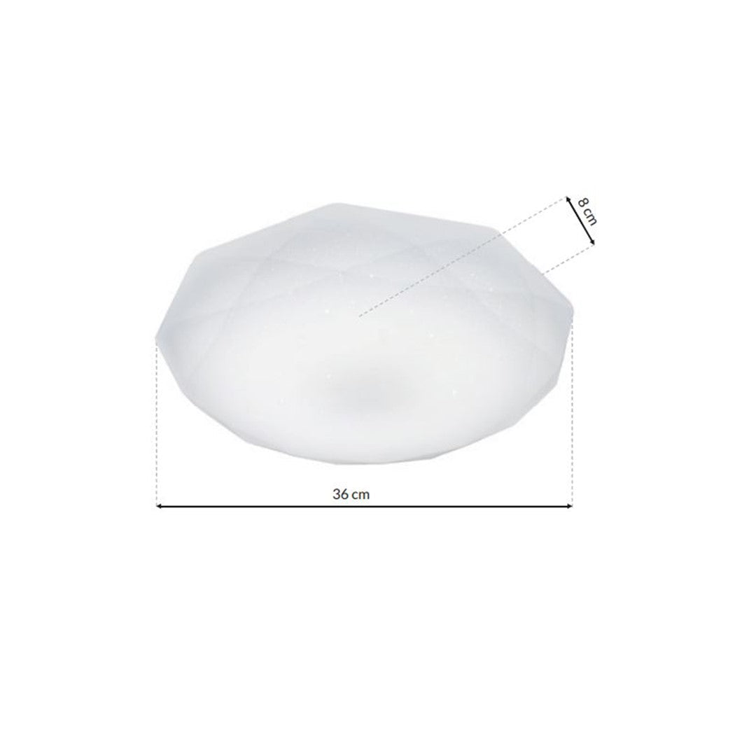 Hex Ceiling Lamp A Highly Efficient Modern Ceiling Lamp With Low Energy Led Light Source Included | 36cm | White
