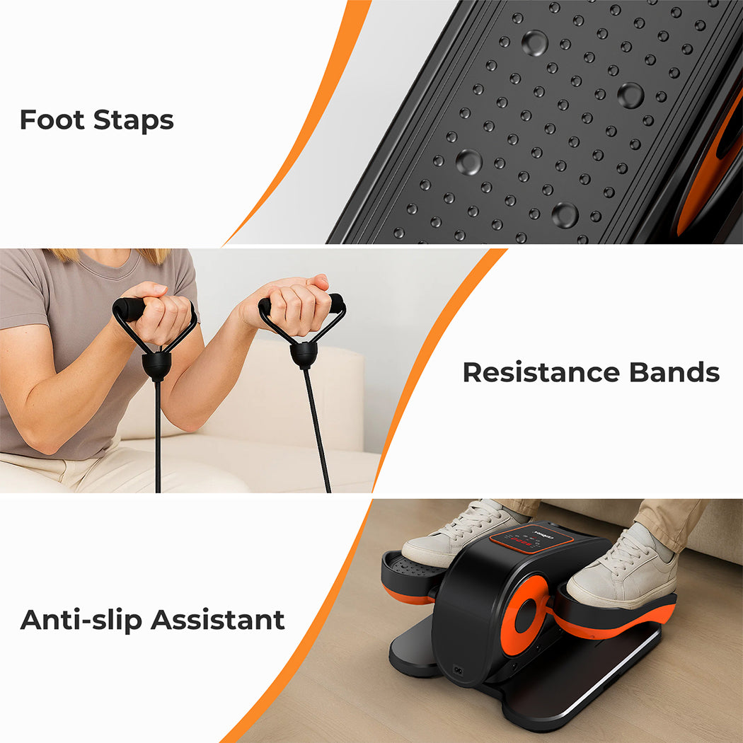 Centra Under Desk Elliptical Machine 15 Speed Quiet Pedal Exerciser Remote