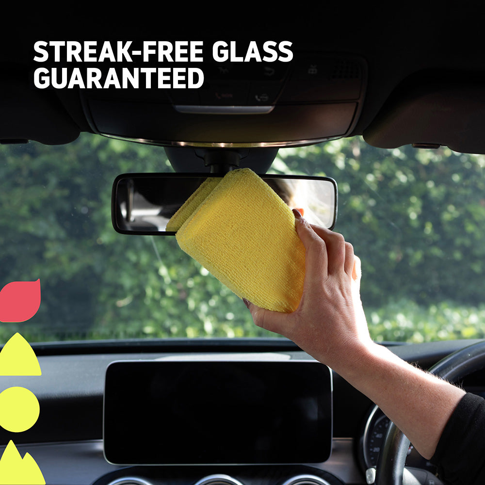 Hillington Windscreen Cleaning Pads Microfibre Demister Car Glass