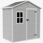 Breeins 6x4ft Outdoor Aluminum & Pp Storage Shed