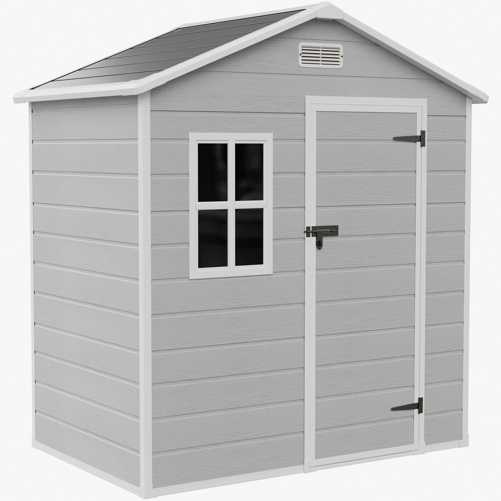 Breeins 6x4ft Outdoor Aluminum & Pp Storage Shed