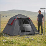 2 Man Camping Tent 3000mm Waterproof | Dark Grey