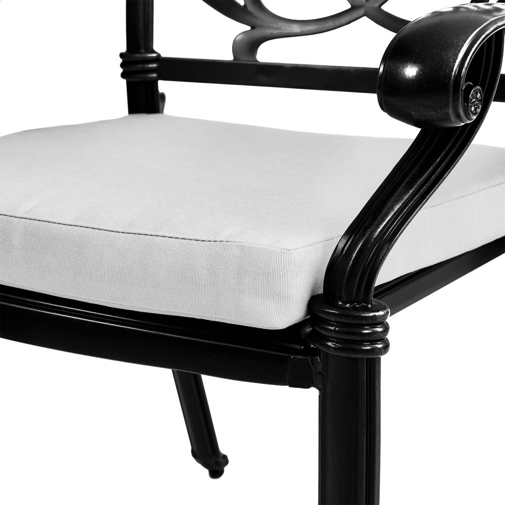 Black 3-piece Cast Aluminium Outdoor Dining Set
