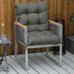 Garden Back Chair Cushion Patio Seat Cushion Pad Outdoor | Light Slate Gray
