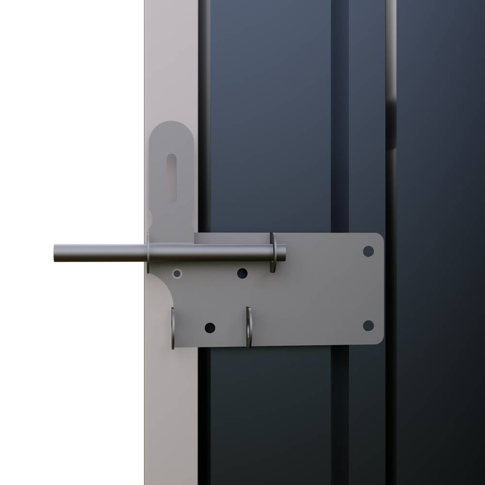 8x4 Ft Outdoor Metal Storage Shed with Pent Roof, 3 Lockable Doors & Adjustable Shelves, Weather-Resistant Garden Tool Storage House