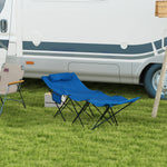 Foldable Sun Lounger W/ Side Pocket & Headrest