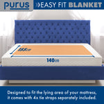 Electric Blanket Soft Fleece Fitted Bed Underblanket 3 Setting Heat Control | King | White