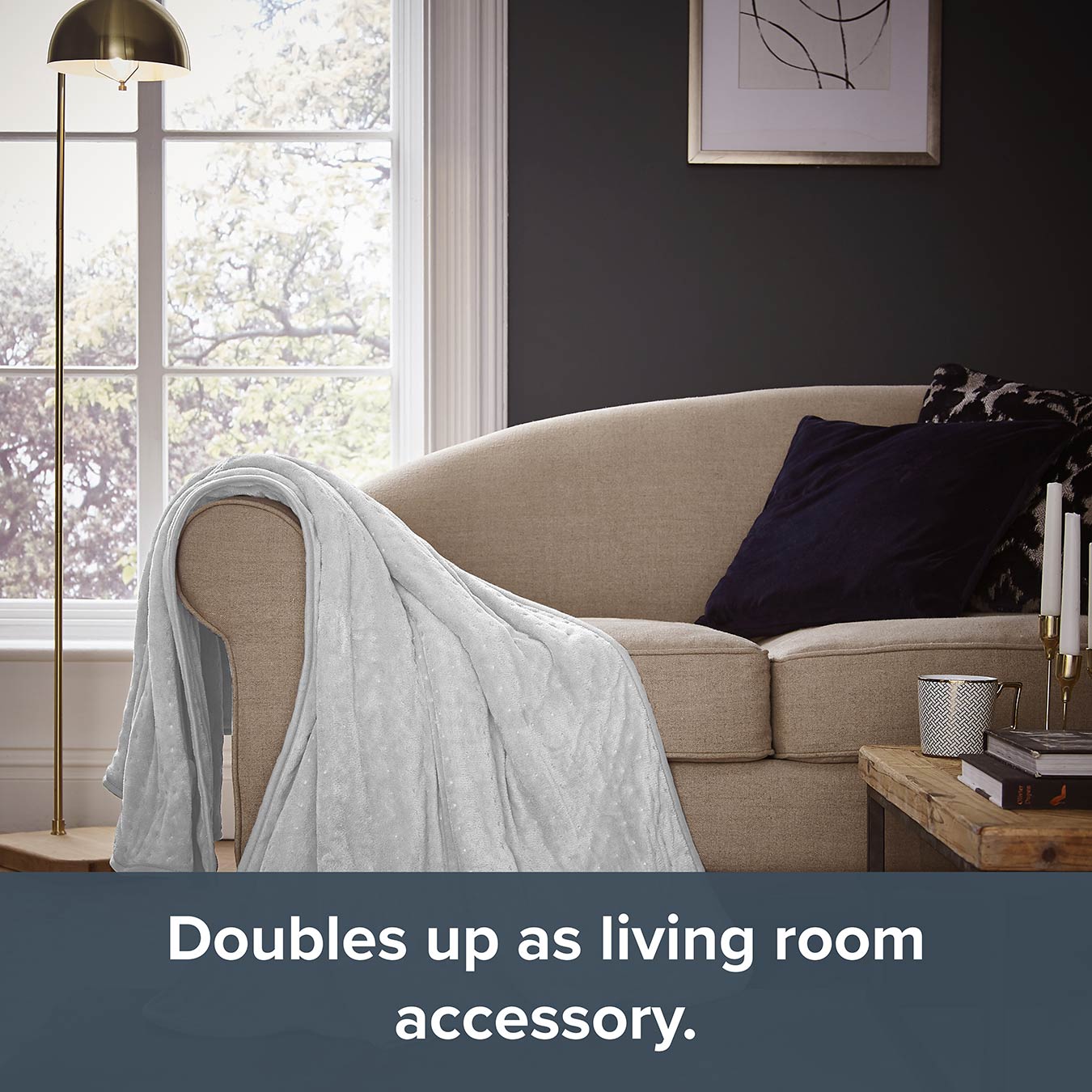 Comfort Control Heated Throw | Gray