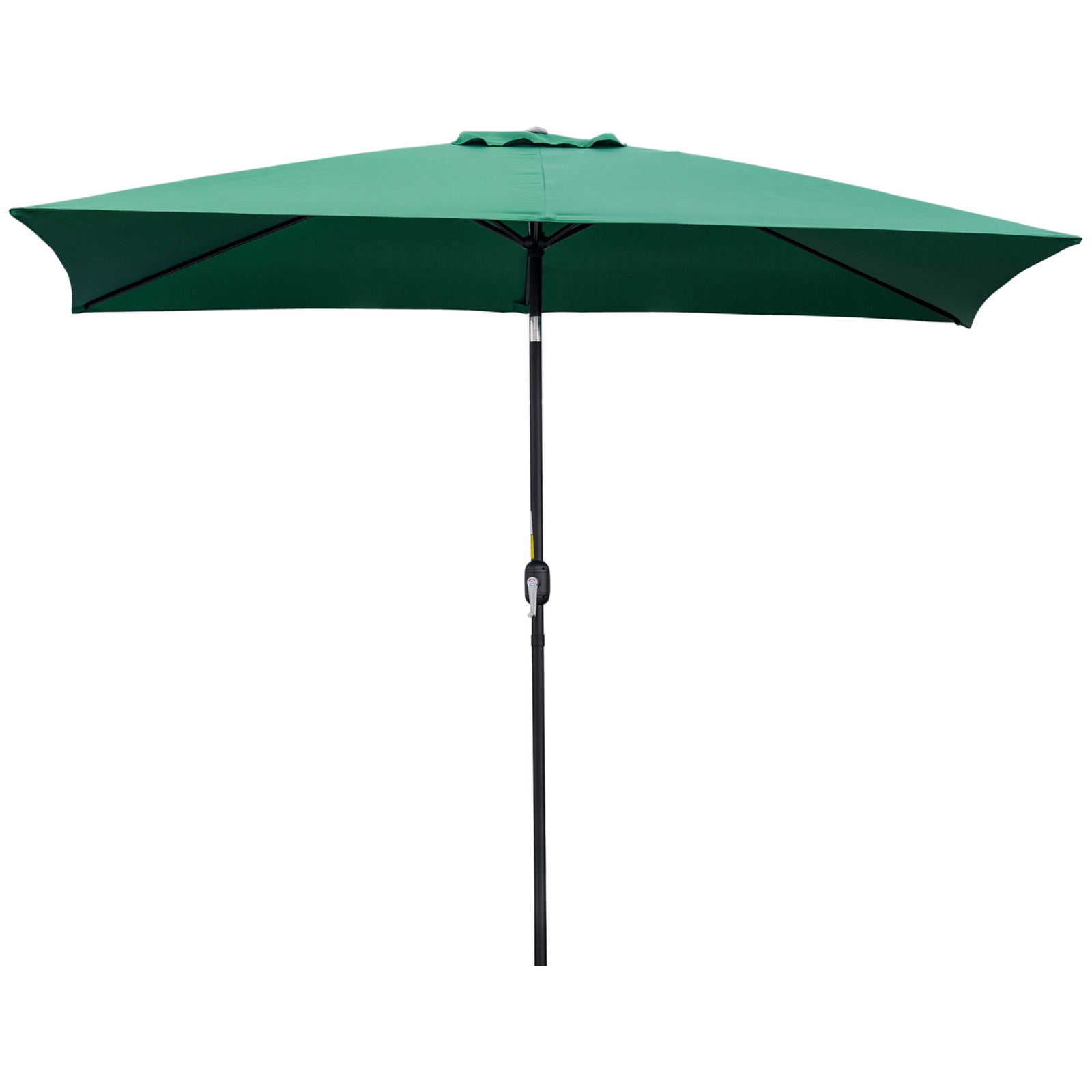 3x2m Patio Umbrella Canopy Tilt Crank | Green