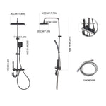 Breeins Wall-mount Bathroom Piano-key Panel Shower System Set