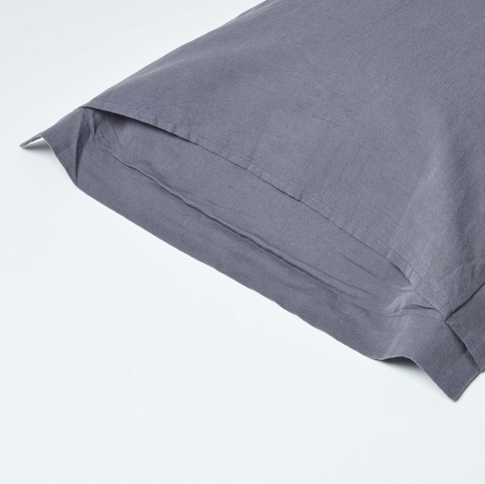 Linen Oxford Pillowcase | King Pillow Case | Dark Grey