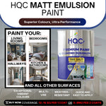 HQC Paint Matt Emulsion Paint - Matt Finish For Interior Walls & Ceilings