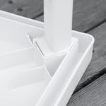 Garden Side Table Outdoor Square Coffee Table - White