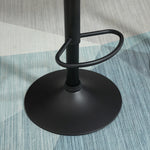 Bar Stools Set Of 2 Adjustable Upholstered Dark Grey
