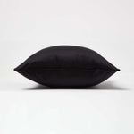 Filled Velvet Cushion With Piped Edge 46 X 46 Cm | 45cm x 45cm | Black