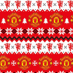 Manchester United FC Christmas Gift Wrap, 2 Sheet 2 Tag, Official Product