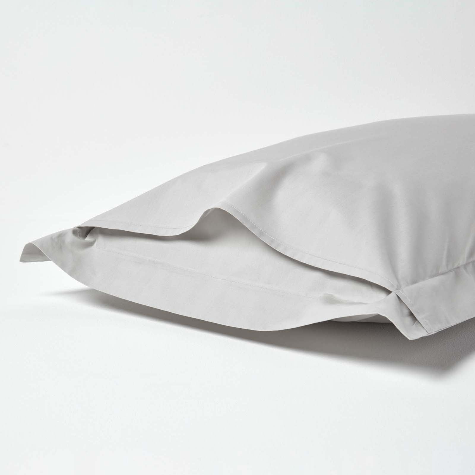 Egyptian Cotton Oxford Pillowcase 200 Tc | 48cm x 91cm | Silver Grey