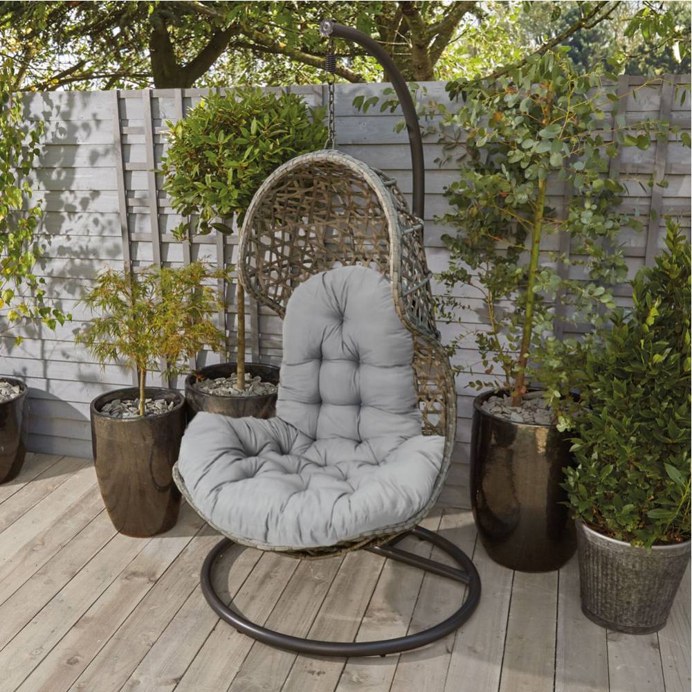 Thick Comfortable Cushion Pad For Hanging Egg Chair Swing | Dark Grey