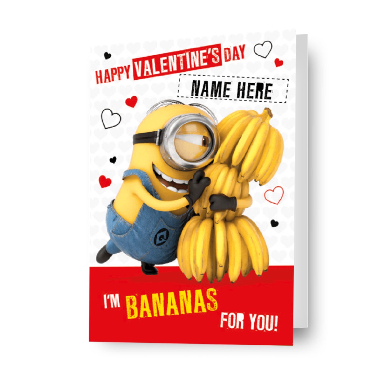 Minions Personalised 'i'm Bananas For You' Valentine's Day Card Official Product