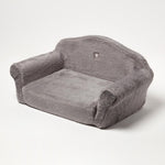 Plush Fold Out Sofa Pet Bed | Large | Grey